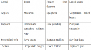 foods preferred by vegans