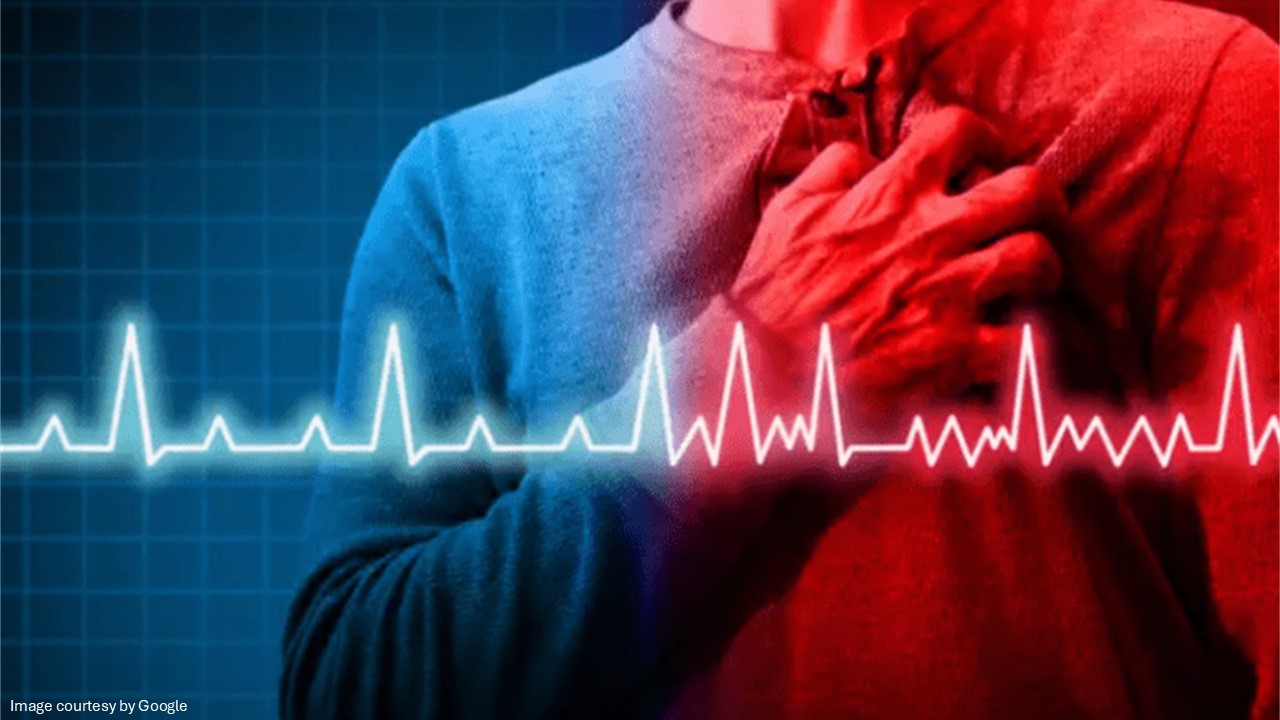 A person place hand at heart