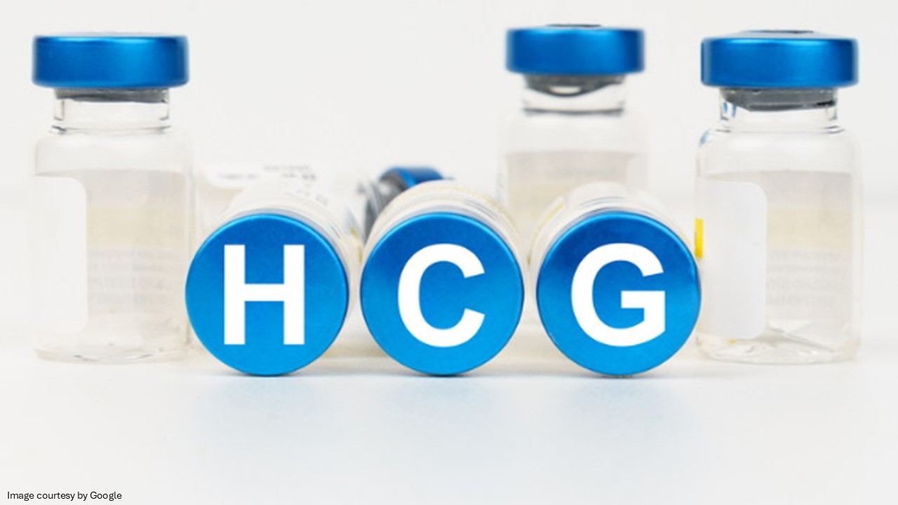HCG written with a vaccine behind it