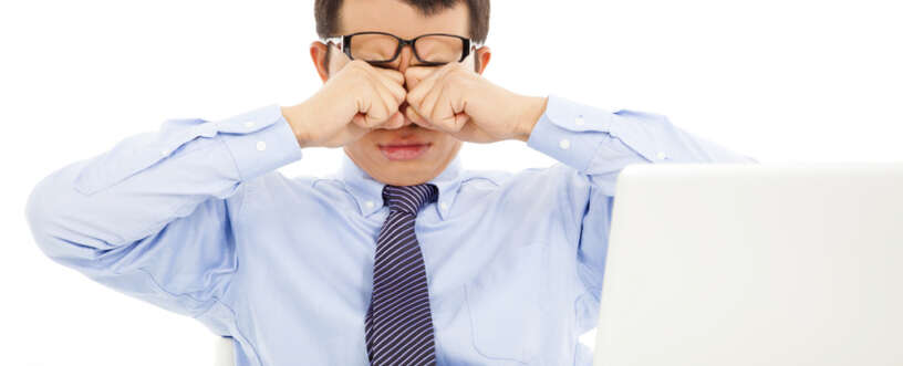 Massage over-worked eyes