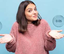 Woman comparing Tretinoin 0.025% and 0.05% gel strengths for acne and anti-aging treatment
