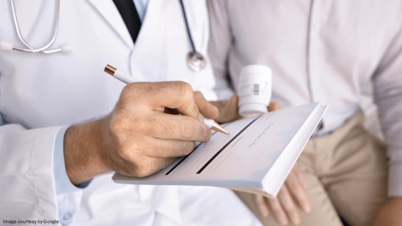 Doctor writing prescription