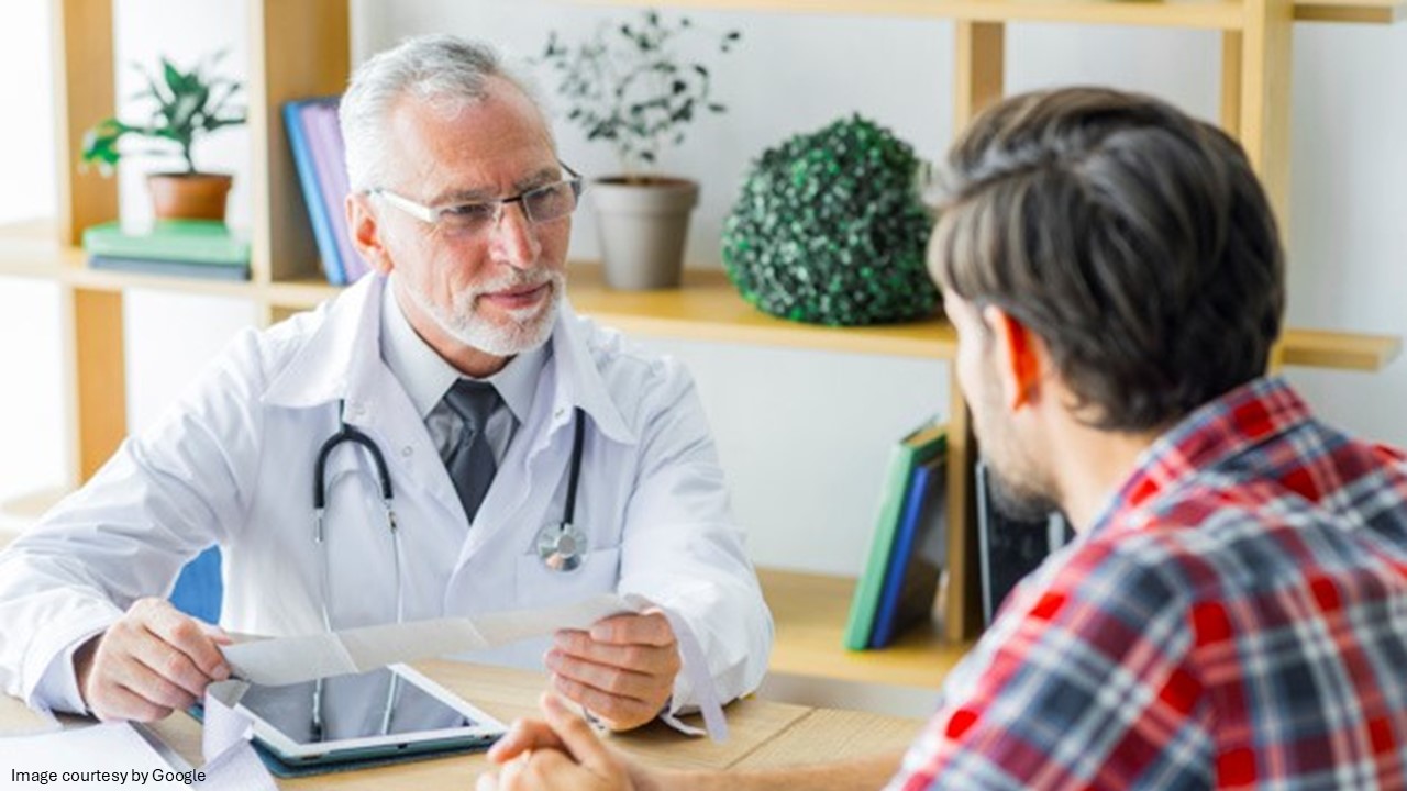 Doctor talking to a paitent