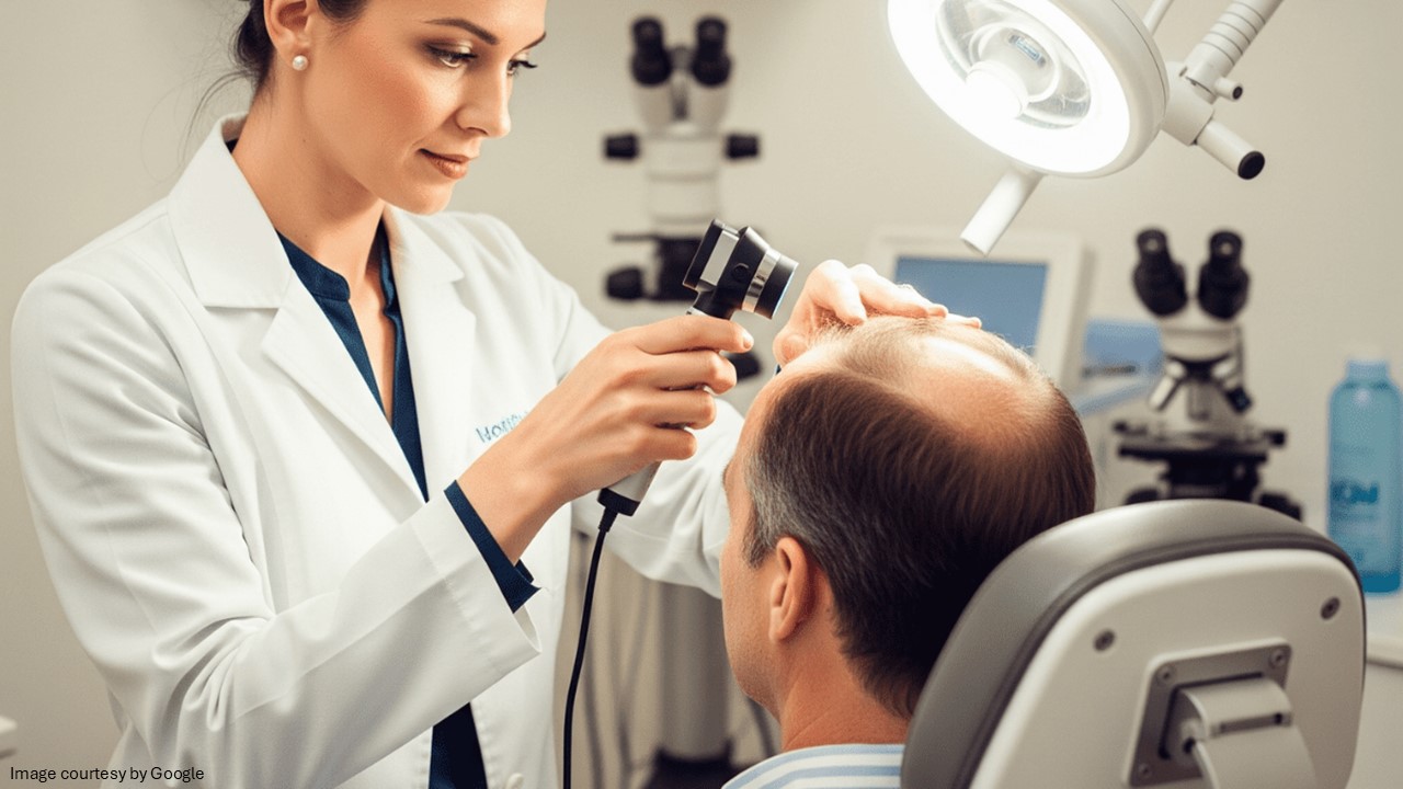 Doctor doing Hair Transplants