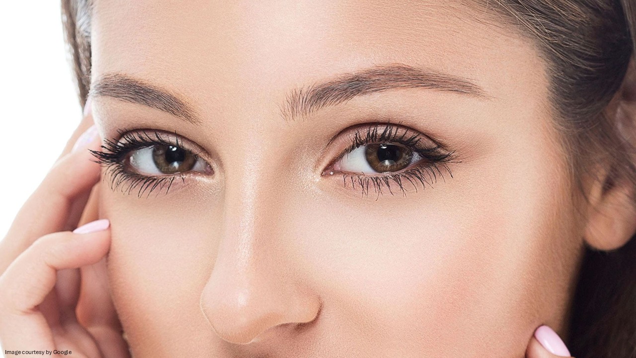 women with eye lashes