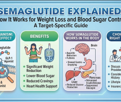 how semaglutide works for weight loss and blood sugar control by reducing appetite, slowing digestion, and improving insulin response.