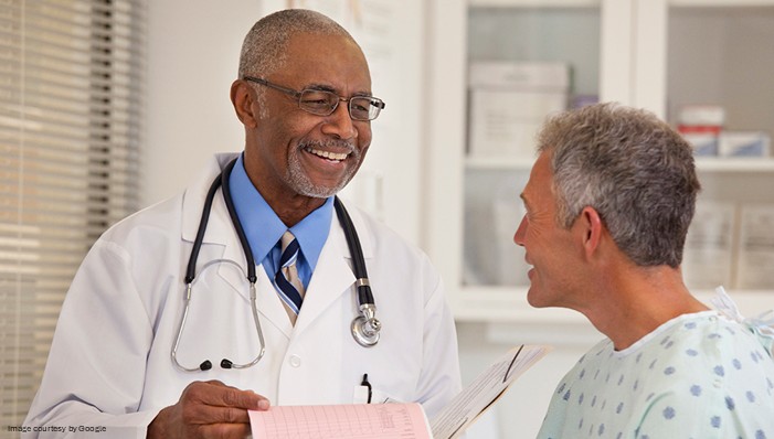 doctor with patient consulting