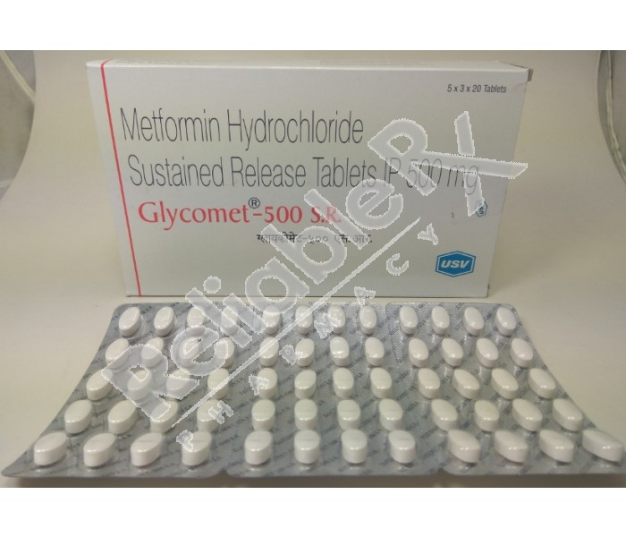 Glycomet Sr 500mg Tablet Buy Metformin Hydrochloride Glycomet