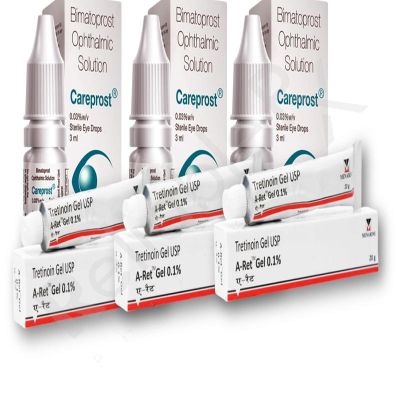 Combo Pack Careprost With A-Ret Gel .1%